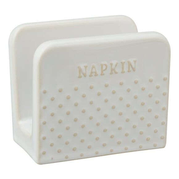 Better Homes & Gardens White Stoneware Dot Napkin Holder - Picture 1 of 3